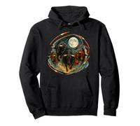 Four Bulls Moon 4 Toros Valor Weird Cursed Meme Pullover Hoodie