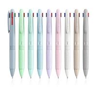 Four Candies 4-in-1 Colored, 9 Pack 1.0mm 4 Color and Quick Dry Nurse Pens, Smooth Writing Colored Ink Pens, Comfort Grip & Macaron Office And School Supplies, Gifts For Women, Multicolor
