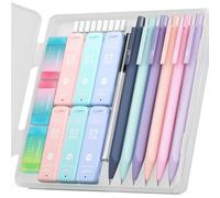 Four Candies Cute Mechanical Pencil Set, 6-Pack with Case | 0.5/0.7/0.9mm with 360 Leads, 3 Erasers, 9 Eraser Refills, Back to School Supplies for Girls, Aesthetic Stationery