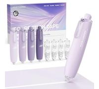 Four Candies Refillable Retractable White Correction Tape, 4PCS Smooth White Pull-Out Tape with 4 Extra Refills, Easy to Use Applicator for Instant Corrections for Office, School Supplies (Purple)