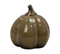 Four Candle 10cm Small Caramel Ceramic Pumpkin Ornament in Beige Four Candle Beige