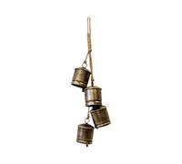 Four Candle Antique Gold Metal 4 Cowbell Hanging Garland
