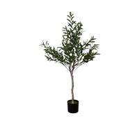 Four Candle Artificial Olive Tree Small 120cm Potted Faux Plant in Green Four Candle Green