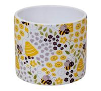 Four Candle Bee Pot Ceramic Plant Pot Large (14 x 14 x 13 cm) | Size: 14 x 14 x 13 cm Four Candle Multicolor 14 x 14 x 13 cm