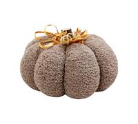 Four Candle Beige Fabric Pumpkin Boucle Decoration Four Candle Beige