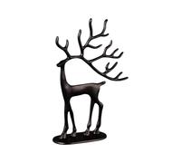 Four Candle Black Metal Reindeer Christmas Figurine 39cm Tall Four Candle Black