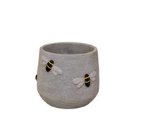 Four Candle Cement Bee Planter With Embossed Detail