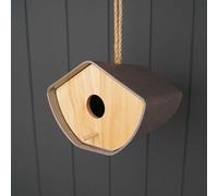 Four Candle Earthy Sustainable Bamboo Japandi Birdhouse