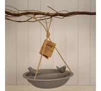 Four Candle Earthy Sustainable Hanging Birdbath/feeder