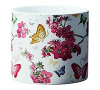 Four Candle Floral Butterfly Ceramic Plant Pot Small (12 x 10.5 cm) | Size: 12 x 10.5 cm Four Candle Multicolor 12 x 10.5 cm