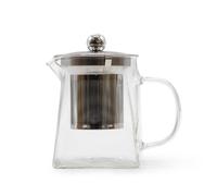 Four Candle Glass Infuser Teapot - Tower Shape - 350ml in Clear Four Candle Clear
