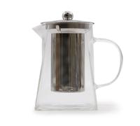 Four Candle Glass Infuser Teapot - Tower Shape - 780ml in Clear Four Candle Clear