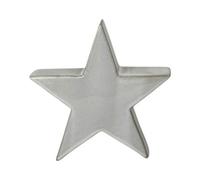 Four Candle Glazed Ceramic Christmas Star Ornament With Textured Detail