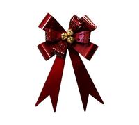 Four Candle Glossy Red Metal Bow in Gold Four Candle Gold
