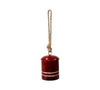 Four Candle Glossy Red Metal Cowbell Hanging Decoration Four Candle Red