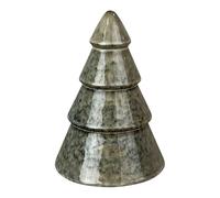 Four Candle Grey Glazed Ceramic Christmas Tree Decoration Four Candle Grey