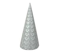 Four Candle Grey Glazed Ceramic Christmas Tree Ornament 22cm Four Candle Grey