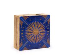 Four Candle Hop Hare Medium Enameled Square Box The Sun