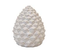Four Candle Large Natural Ceramic Pinecone Decoration 22Cm