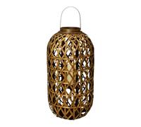 Four Candle Large Oval Bamboo Decorative Lantern - 65cm in Brown Four Candle Brown
