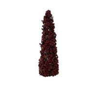 Four Candle Luxury Burgundy Berry And Mini Pinecone Tree 49Cm