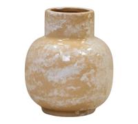 Four Candle Marbled Ceramic Vase 15cm in Beige Four Candle Beige