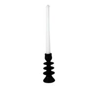 Four Candle Medium Black Ceramic Candle Holder Four Candle Black