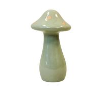 Four Candle Medium Pale Green Ceramic Mushroom Decoration Four Candle Green