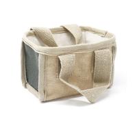 Four Candle Mini Shopping Basket 16X10X12Cm Charcoal