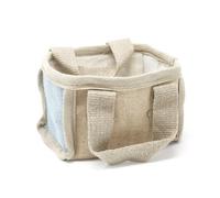 Four Candle Mini Shopping Basket 16X10X12Cm Teal
