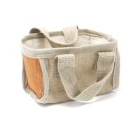 Four Candle Mini Shopping Basket 16X10X12Cm Turmeric
