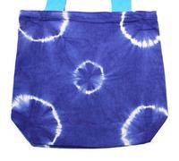 Four Candle Natural Tye-Dye Cotton Bag (8Oz) 38X42X12Cm Blue Rings Blue