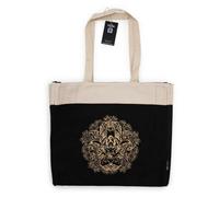 Four Candle Oversized Tote Bag Chocolate Stonewash 14Oz Freedom Hamsa
