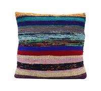 Four Candle Rag Rug Cushion Covers Charcoal Greys