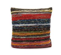 Four Candle Rag Rug Cushion Covers - Natural Greens | Size: 45 cm x 45 cm Four Candle Multicolor 45 cm x 45 cm