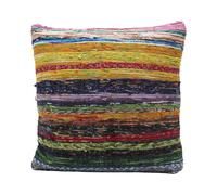 Four Candle Rag Rug Cushion Covers - Sunrise Oranges in Orange | Size: 45 cm x 45 cm Four Candle Orange 45 cm x 45 cm