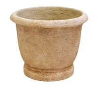 Four Candle Round Clay Cement Urn Pot Large (20 x 17 cm) in Beige | Size: 20 x 17 cm Four Candle Beige 20 x 17 cm