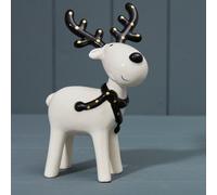 Four Candle Satchville Black And White Ceramic Deer