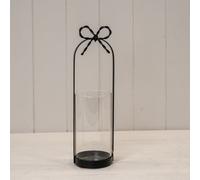 Four Candle Satchville Black Metal Candle Holder With Bow