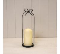 Four Candle Satchville Black Metal Candle Holder With Bow