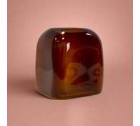 Four Candle Satchville Burnt Amber Square Bubble Vase