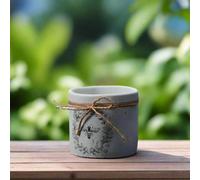 Four Candle Satchville Ceramic White Bee Pot