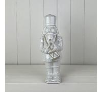 Four Candle Satchville Glazed Ceramic Nutcracker Ornament With Textured Detail