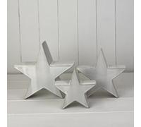 Four Candle Satchville Glazed Ceramic Star Ornament With Textured Detail