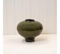 Four Candle Satchville Green Ceramic Round Vase