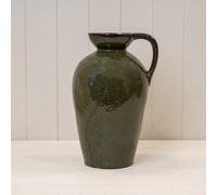 Four Candle Satchville Green Ceramic Vase With Handle