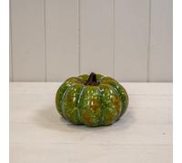 Four Candle Satchville Green Ceramic Vintage Style Pumpkin