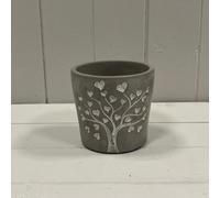 Four Candle Satchville Grey Cement Love Tree Pot