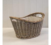 Four Candle Satchville Oval Log Basket With Ears