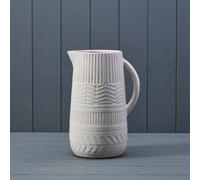 Four Candle Satchville White Ceramic Glazed Jug